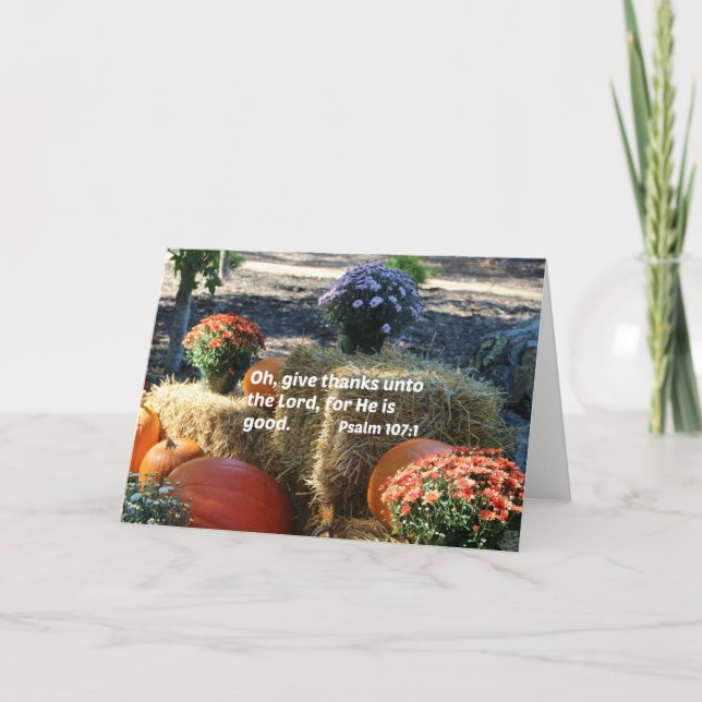 Tarjeta De Agradecimiento Salmo 107:1 Oh, gracias al Señor... (Anverso)