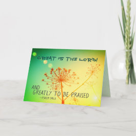 Tarjeta De Agradecimiento Salmo 145:3 Grande es el Señor, Biblia Verse