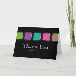 Tarjeta De Agradecimiento Salón De Bienestar Gracias Paleta Artista De Maqui