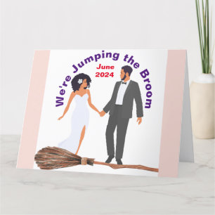 Tarjeta De Agradecimiento Saltando la Escoba