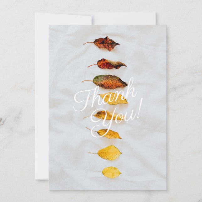 Tarjeta De Agradecimiento Saltos de otoño, mensaje y nombre personalizados (Anverso)