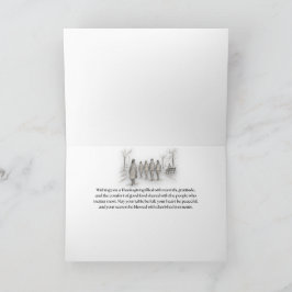 Tarjeta De Agradecimiento Saludo Cálido de Acción de Gracias • Interior de T