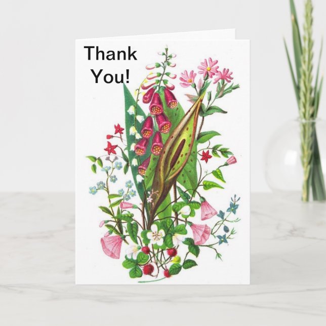 Tarjeta De Agradecimiento Saludo de personalizable (Anverso)