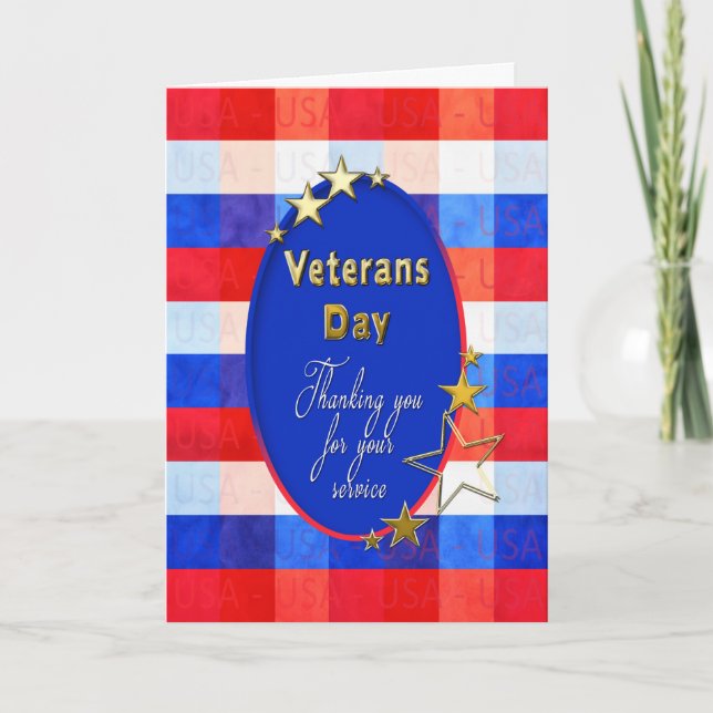 Tarjeta De Agradecimiento Saludo del Día de los Veteranos - Heros Americanos (Anverso)