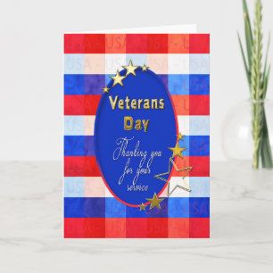 Tarjeta De Agradecimiento Saludo del Día de los Veteranos - Heros Americanos