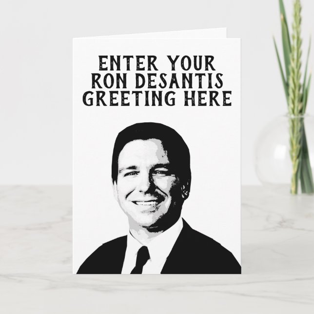 Tarjeta De Agradecimiento Saludo Personalizado de Ron DeSantis (Anverso)