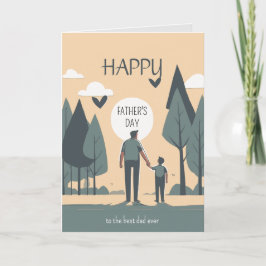 Tarjeta De Agradecimiento Saludos al mejor padre de la historia, encantador 