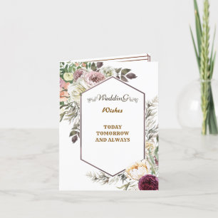 Tarjeta De Agradecimiento Saludos de los Bodas florales reales con felicitac
