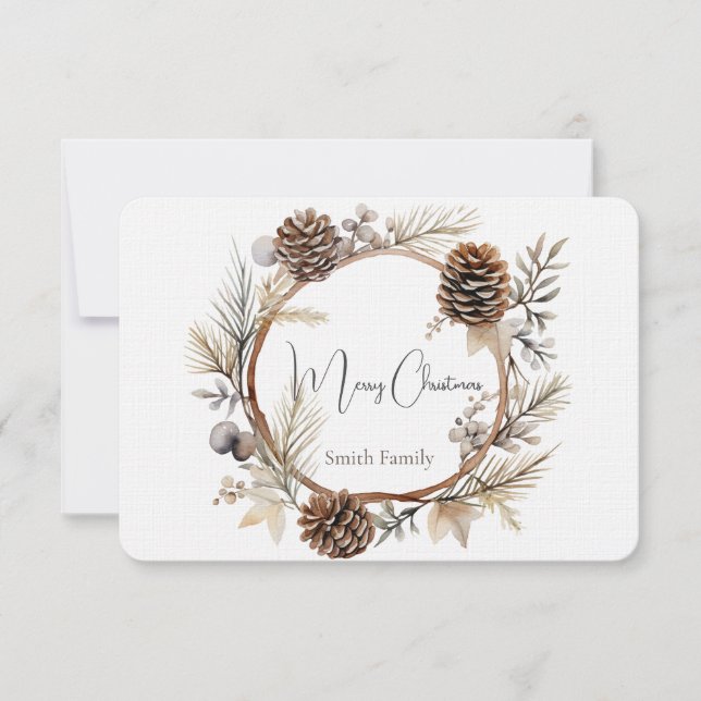 Tarjeta De Agradecimiento Saludos de Navidad (Anverso)