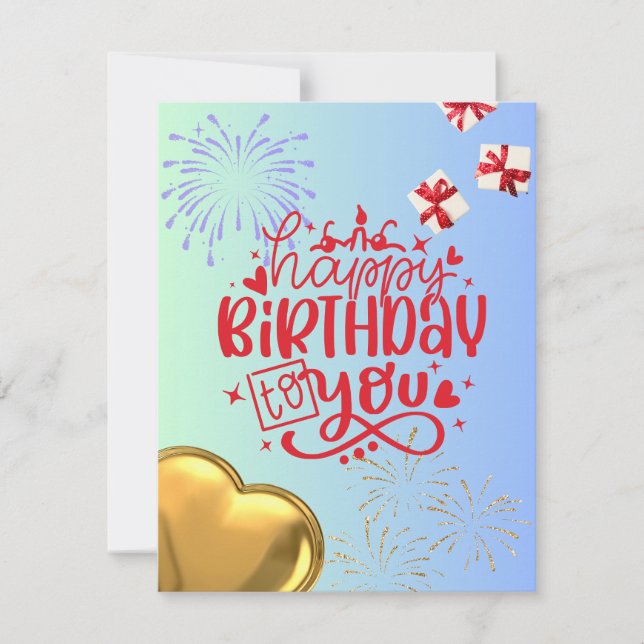 Tarjeta De Agradecimiento Saludos del Día Especial (Anverso)