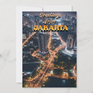 Tarjeta De Agradecimiento Saludos desde Yakarta Indonesia
