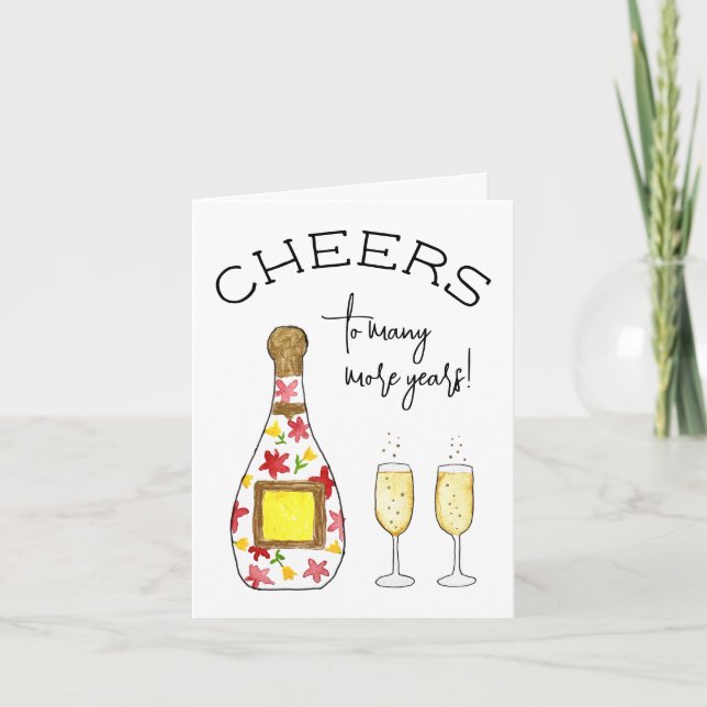 Tarjeta De Agradecimiento Saludos divertidos brindis de cumpleaños de Champa (Anverso)