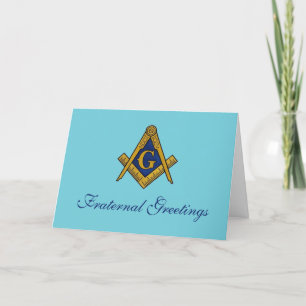 Tarjeta De Agradecimiento Saludos fraternales Freemason Masonic Birthday