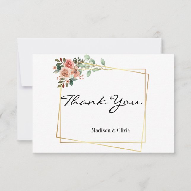 Tarjeta De Agradecimiento Saludos Gracias Cartas (Anverso)