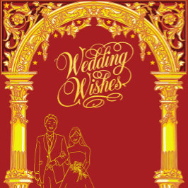 Tarjeta De Agradecimiento Saludos y felicitaciones de los Bodas islámicos