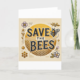 Tarjeta De Agradecimiento Salvar las abejas