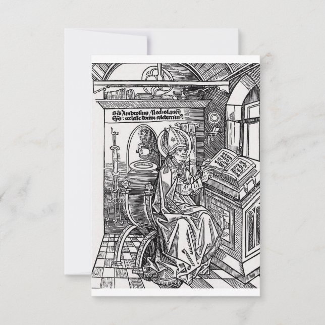 Tarjeta De Agradecimiento San Ambrosio de Milán (Anverso)