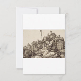 Tarjeta De Agradecimiento San Antonio leyendo de Albrecht Durer