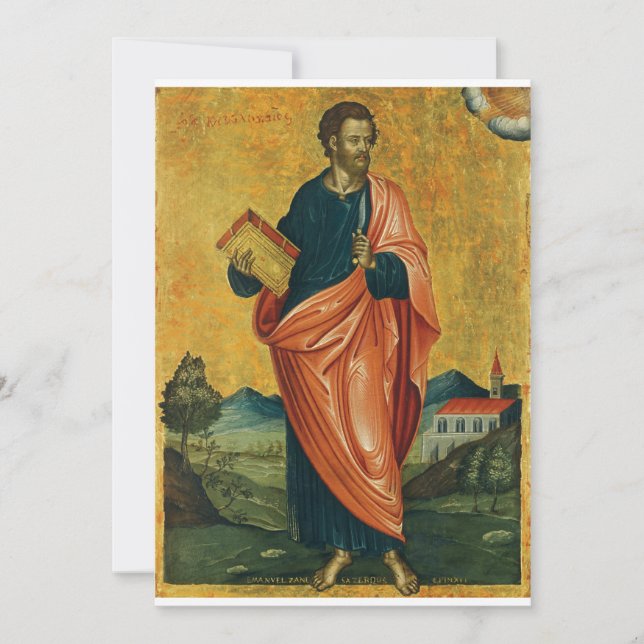Tarjeta De Agradecimiento San Bartolomé el ícono ortodoxo del Apóstol (Anverso)