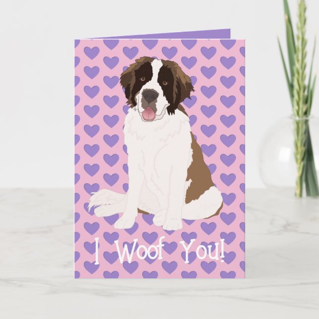 Tarjeta De Agradecimiento San Bernard Valentine (Anverso)