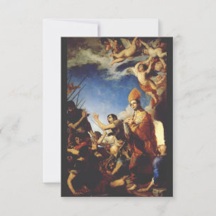 Tarjeta De Agradecimiento San Jenaro, Obispo de Benevento - Arte fino