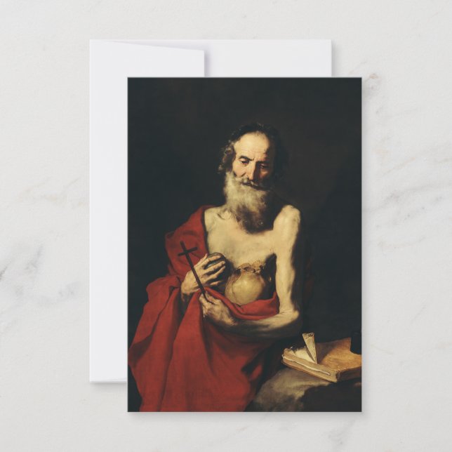 Tarjeta De Agradecimiento San Jerónimo por Jusepe de Ribera (Anverso)