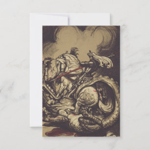 Tarjeta De Agradecimiento San Jorge y el Dragón Gran Mártir
