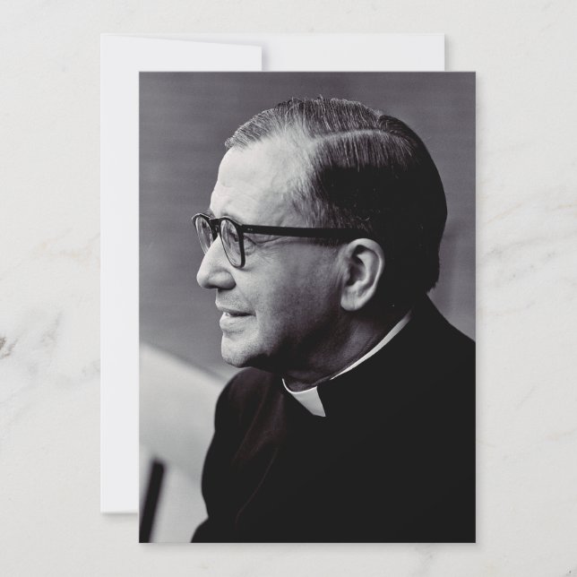 Tarjeta De Agradecimiento San Josemaria Escriva (Anverso)