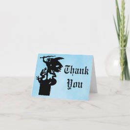 Tarjeta De Agradecimiento San Miguel y Dragón