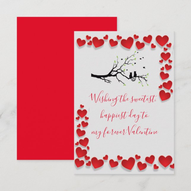 Tarjeta De Agradecimiento San Valentín (Anverso / Reverso)