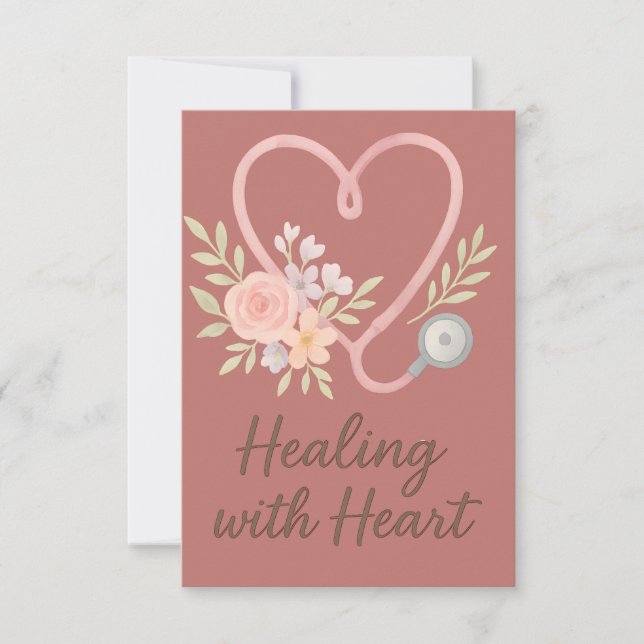 Tarjeta De Agradecimiento Sanar con corazón  (Anverso)