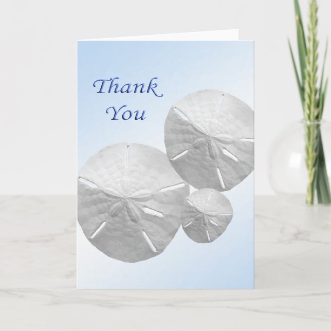 Tarjeta De Agradecimiento Sand Dollar Gracias Cartas (Anverso)