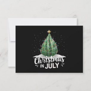 Tarjeta De Agradecimiento Sandía Árbol de Navidad Navidad en Julio Verano