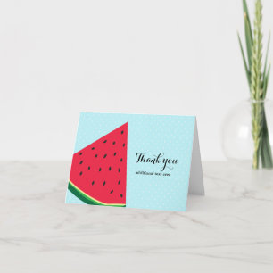 Tarjeta De Agradecimiento Sandía Azul Diversión Fruta De Verano Dobla Gracia