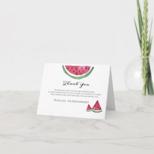 Tarjeta De Agradecimiento Sandía Chica Dulce Verano Gracias