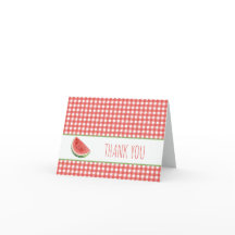 Sandía de Verano y Cuadros de Gingham Rojo