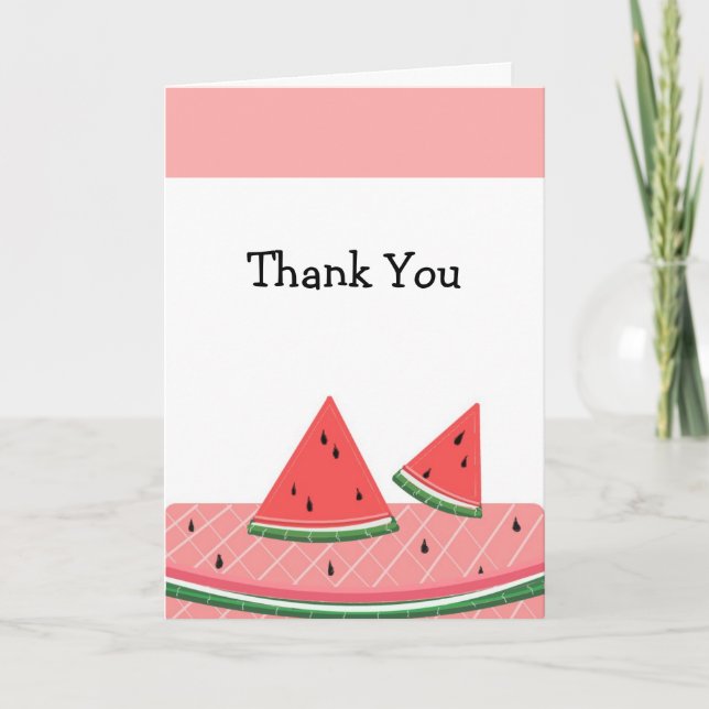 Tarjeta De Agradecimiento Sandía Gracias (Anverso)