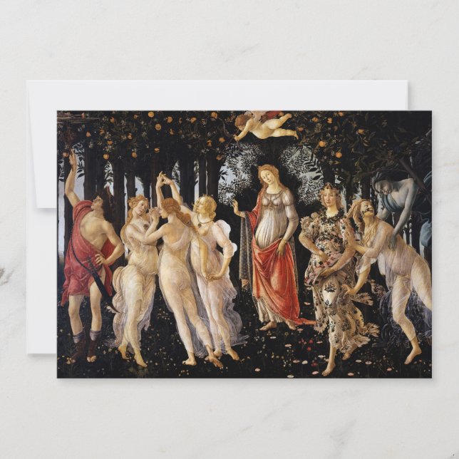 Tarjeta De Agradecimiento Sandro Botticelli - La Primavera (Anverso)