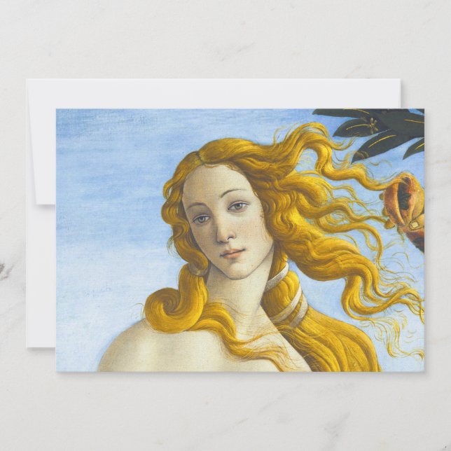 Tarjeta De Agradecimiento Sandro Botticelli - Nacimiento de Venus Close-up (Anverso)