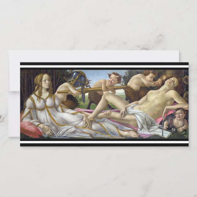 Tarjeta De Agradecimiento Sandro Botticelli - Venus y Mars (Anverso)