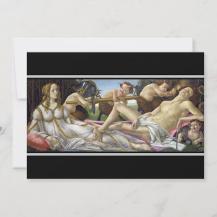 Tarjeta De Agradecimiento Sandro Botticelli - Venus y Mars