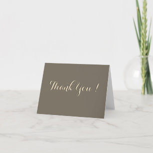 Tarjeta De Agradecimiento Sandstone y Cream Blank Inside Gracias