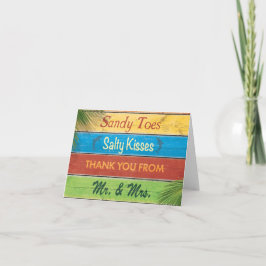 Tarjeta De Agradecimiento Sandy Toes Salty Kiss Gracias Card