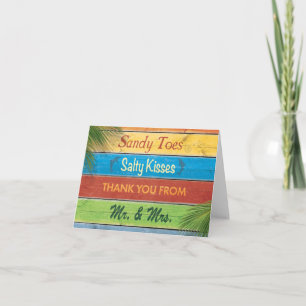 Tarjeta de agradecimiento Sandy Toes Salty Kisses