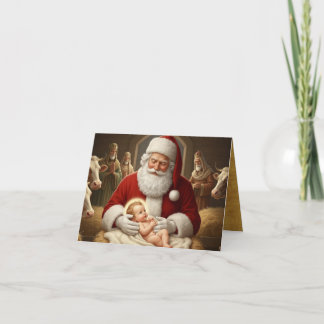 Tarjeta De Agradecimiento Santa & Baby Jesus with the Wise Men