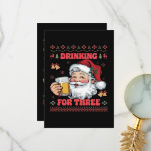 Tarjeta De Agradecimiento Santa Claus Couple Chirstmas