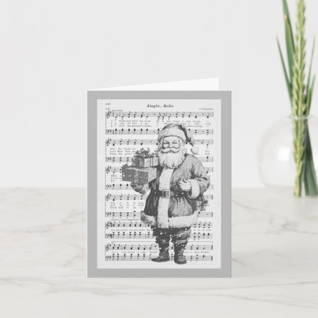 Tarjeta De Agradecimiento Santa con música (Anverso)