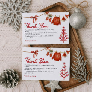 Tarjeta De Agradecimiento Santa de invierno 