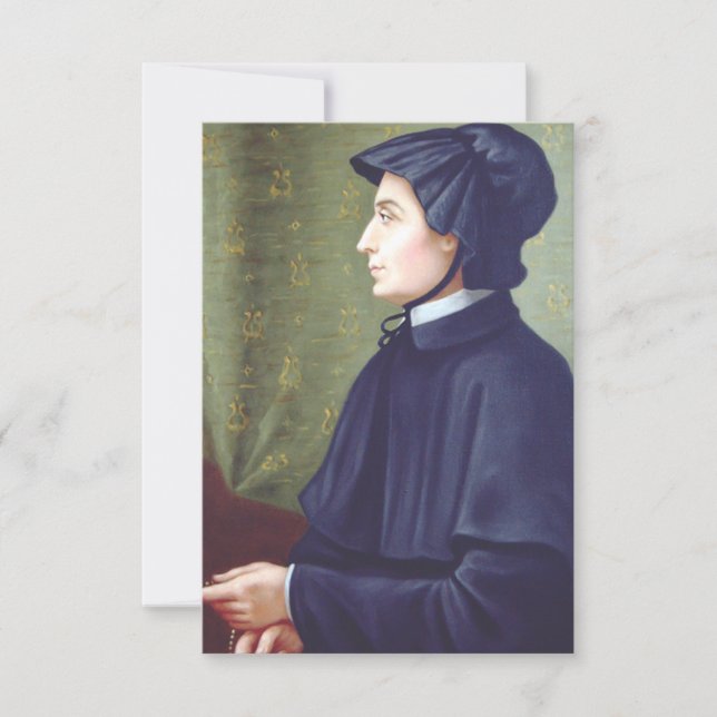Tarjeta De Agradecimiento Santa Elizabeth Ann Seton (Anverso)