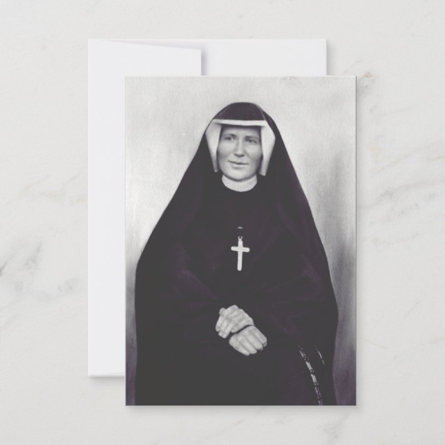 Tarjeta De Agradecimiento Santa Faustina Kowalska (Anverso)